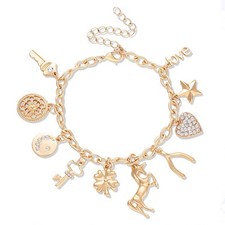 Women  s Link Charm Bracelet Unicorn Butterfly Star Heart Pendant Charms Bracelet
