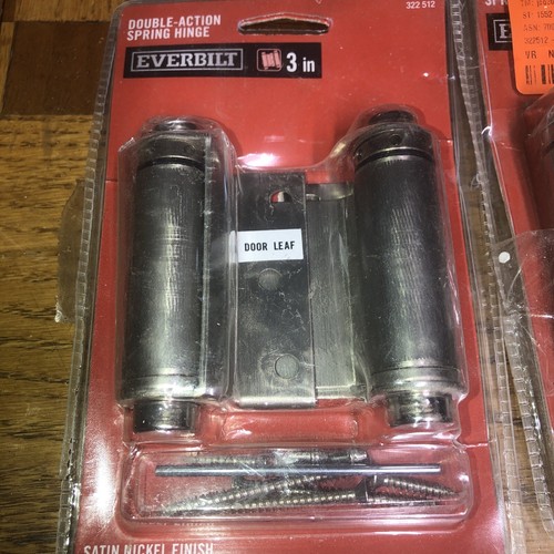 Everbilt 3'' Satin Nickel Finish Door Double Action Spring Hinge | eBay