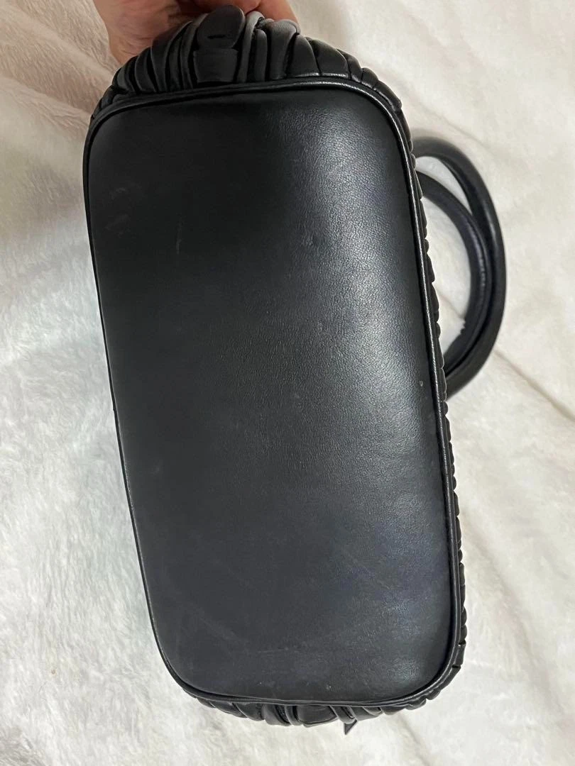 Borsa a mano MIU MIU Matelassé 2 vie borsa a tracolla in pelle nera con dust bag tracolla