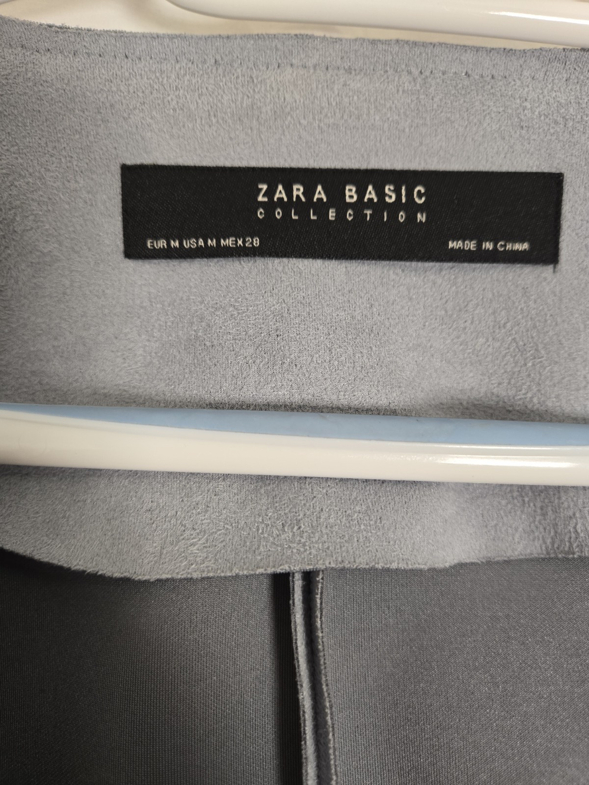 Zara Basic Collection Grey Blazer Suede Feel  Siz… - image 4