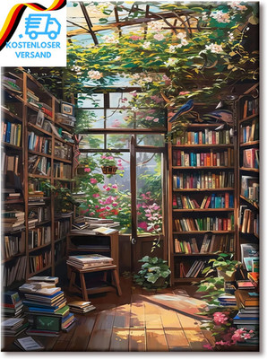 77Iiaii Diamond Painting Erwachsene, Diamant Painting Bilder Bücherregale, Daime