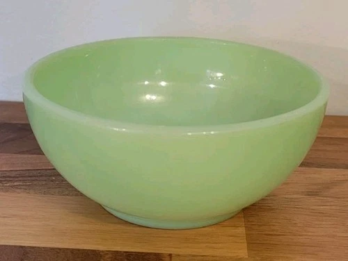 Jadite-Jadeite Fire King Restaurant Fruit Bowl-Oven Fire King Ware