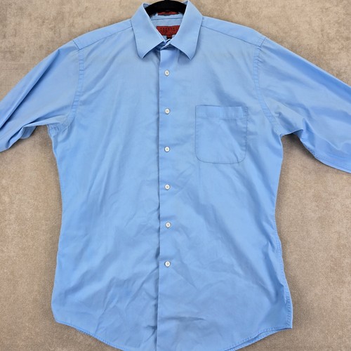 Bergamo New York Oberhemd Herren Größe 15-15,5 - 32/33 Knopfleiste blau - Bild 6 von 19