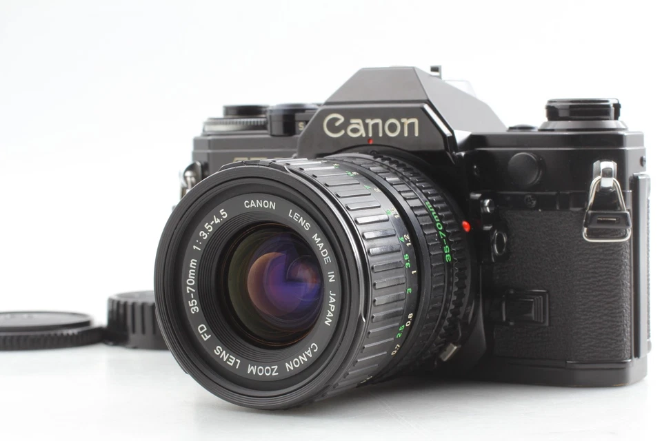 [Exc+5] Canon AE-1 Black New FD 35-70mm f3.5-4.5 35mm SLR Film Camera JAPAN - Image 2 of 4