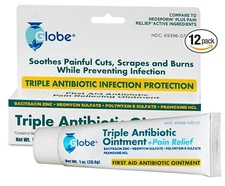 Triple Antibiotic + Pain Relief (Compare to Neosporin) 1 OZ - 12 Tubes