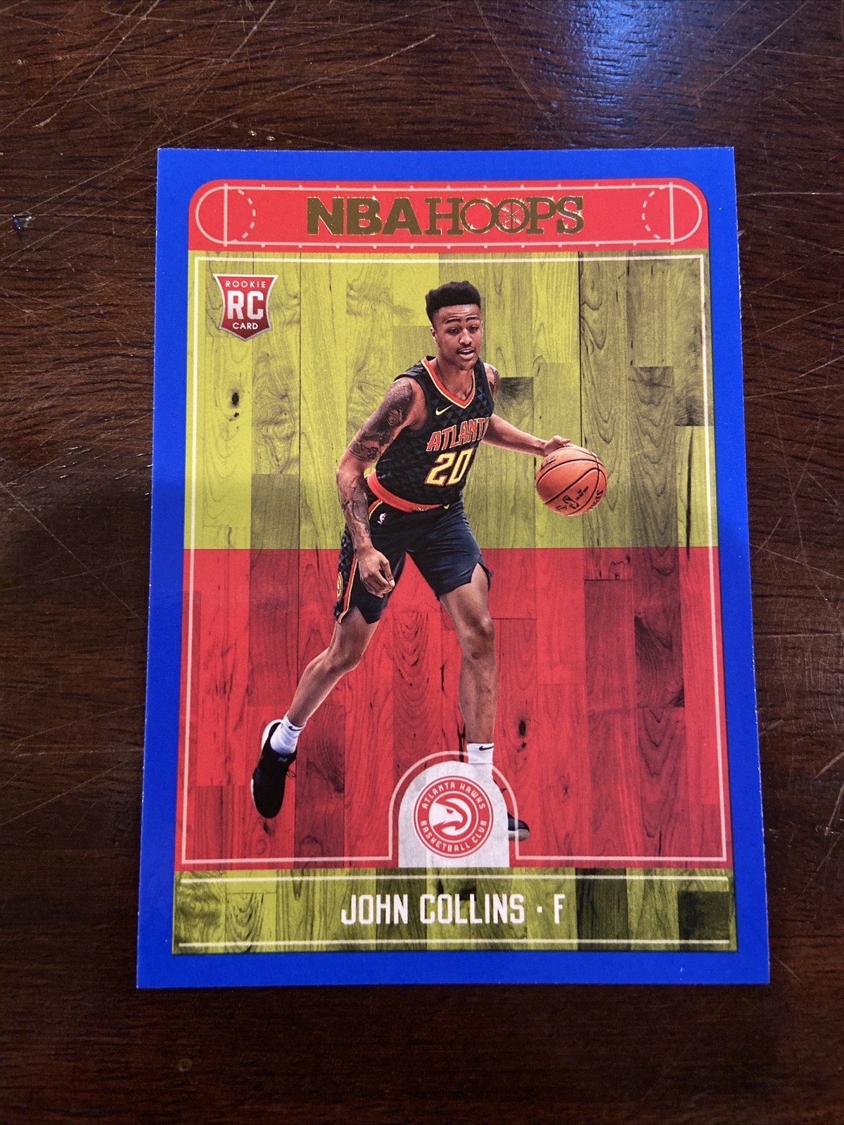 2017-18 Panini NBA Hoops John Collins Rookie RC Blue Parallel Insert 🔥 Hawks