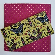 Cotton Fabric Bugs Butterflies Checkbook Cover