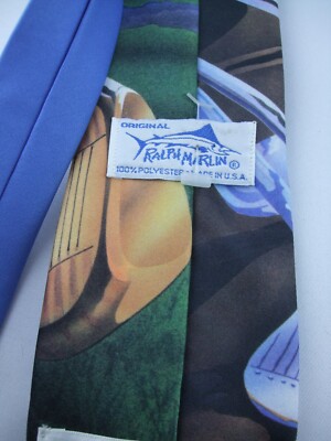RALPH MARLIN POLY KRAWATTE KRAWATTE MADE IN USA 1993 ON THE COURSE GOLF