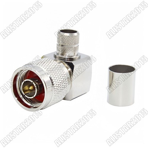 1x Crimpado de ángulo recto enchufe macho N para conector coaxial LMR400 RG8 RG165 RG213 cable - Imagen 5 de 7