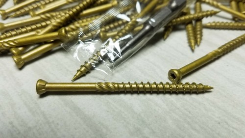 1 Pfund 131 Stck. Premium Außen Deck Verkleidung Schrauben 8 x 2 1/2" T-10 Bit enthalten - Bild 3 von 3