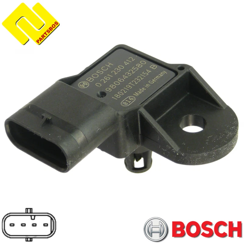 Sensor De Presión De Escape Bosch 0281006300 - Compatible Con Citroen, DS, Opel, Peugeot, Vauxhall