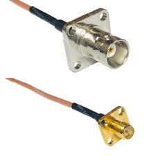 RG316 BNC Flange Female to RP-SMA Female Flange RF Cable Rapid-SHIP LOT