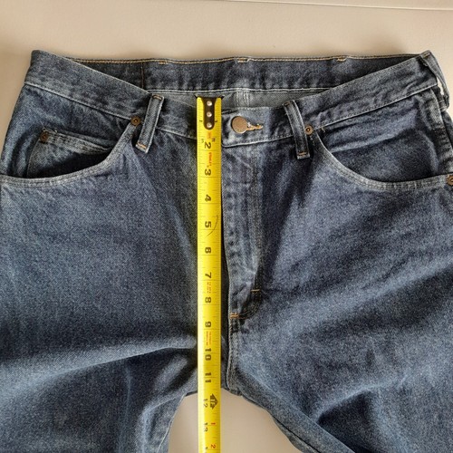 Wrangler Authentic Jeans Dark Denim 34x30 Straight Leg - Picture 4 of 10
