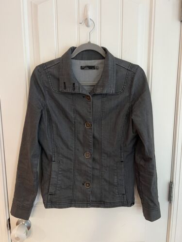 prAna Women's Kara Dark Grey Jean Jacket Size Sma… - image 1