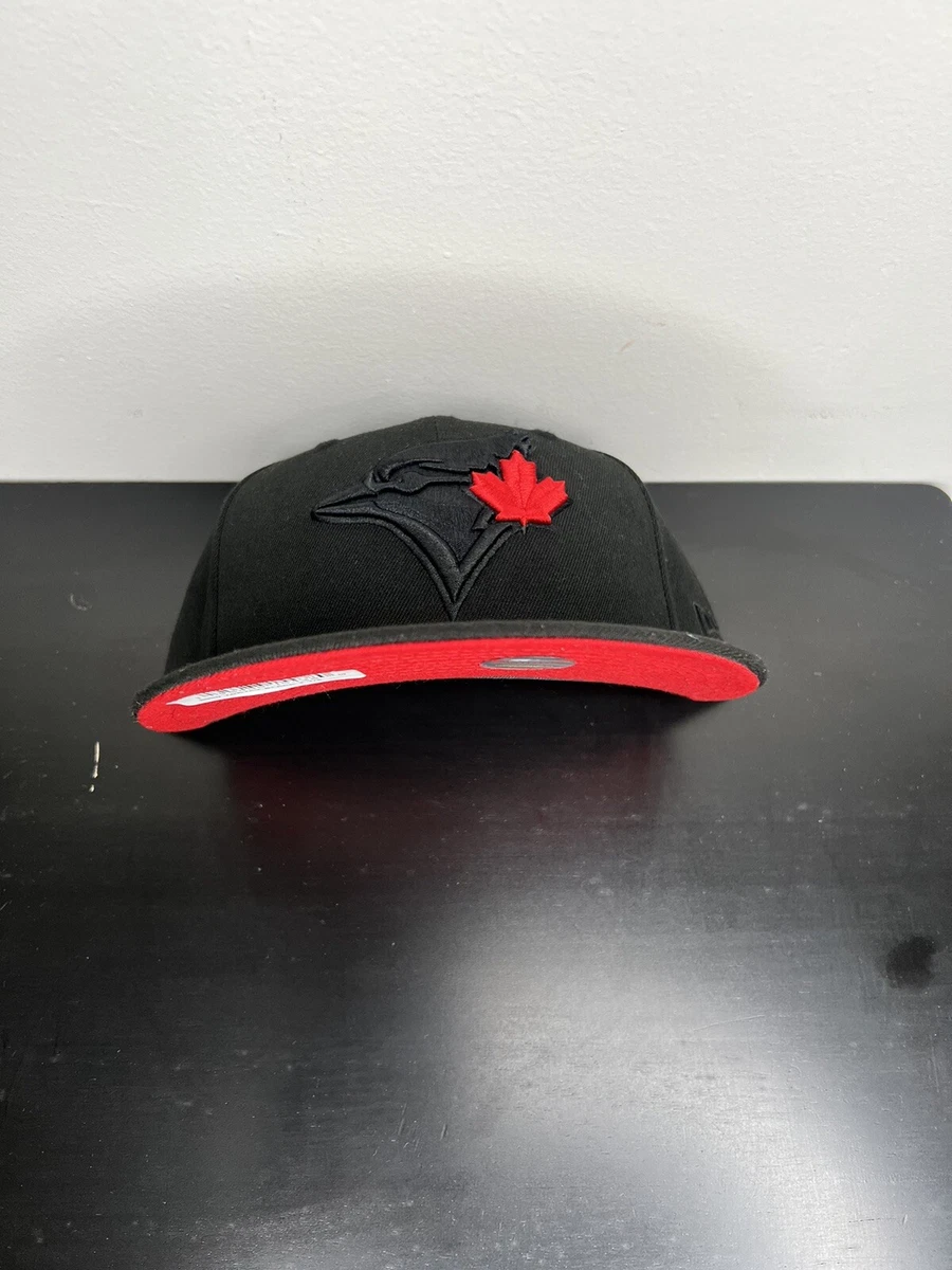 950 TORONTO BLUE JAYS RED LEAF LOGO ON BLACK SNAPBACK