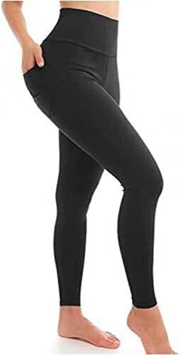 New Ladies High Waist 95% Cotton Yoga Pants Active Gym Sports Lycra Leggings - Picture 2 of 3