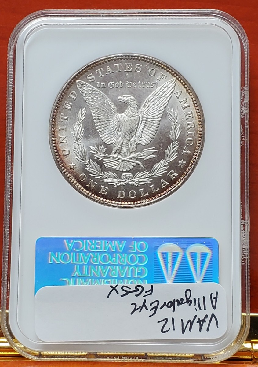 1887 P Morgan Silver Dollar NGC Ms65 Old Fatty Holder Toned Vam12