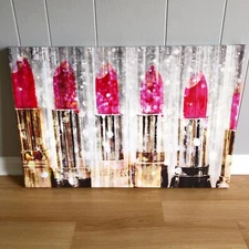 Oliver Gal Lipstick Art Canvas 30x20 Pop Art Print Wall Decor Fashion Glam Home
