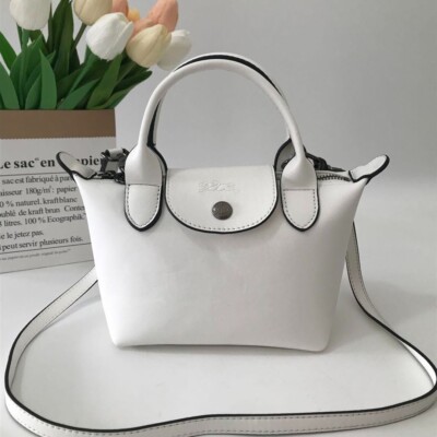 最終価格◇美品◇LONGCHAMP オフホワイト ショルダーバッグ Longchamp Le Pliage Cuir XS Mini Leather Shoulder Bag white Outlet
