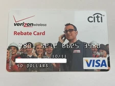 Citibank Verizon Wireless Rebate Visa Debit Card Expired 10/11 Collectible