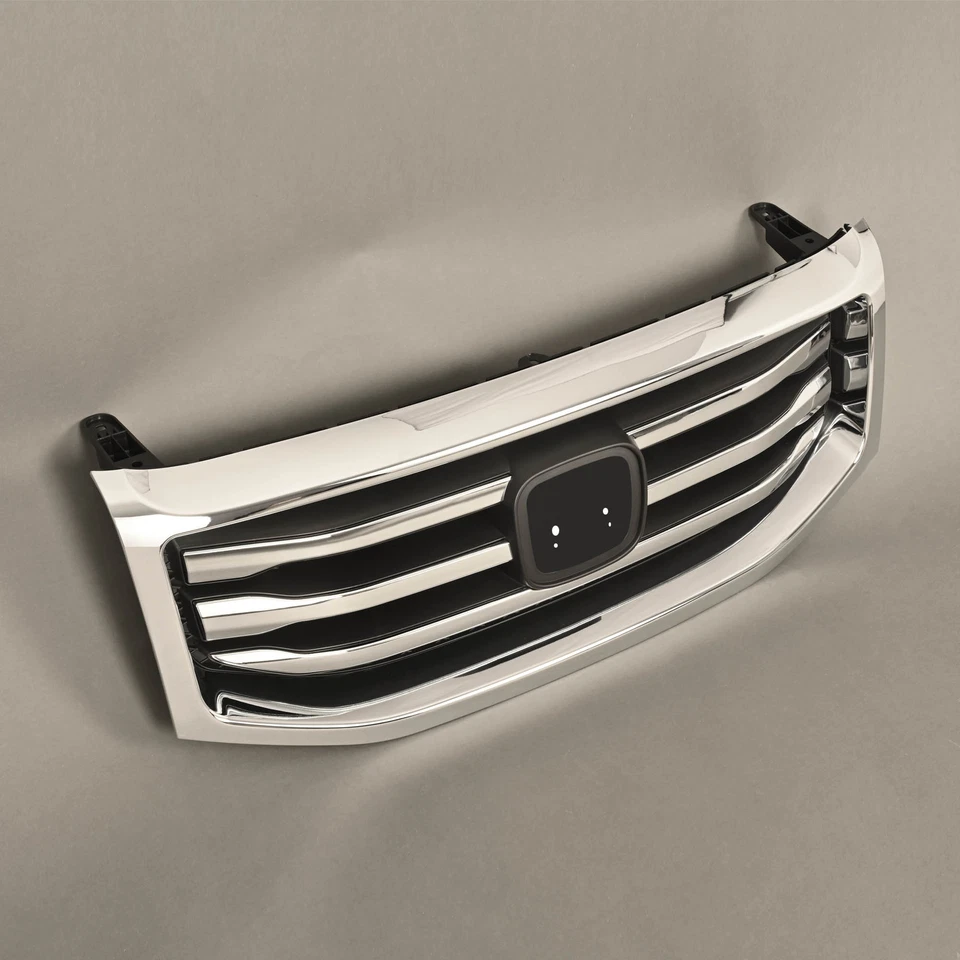 Parachoques delantero cromado 13 para Honda Pilot 2012-2015 rejilla superior malla estilo parrilla Foto 2 de 4