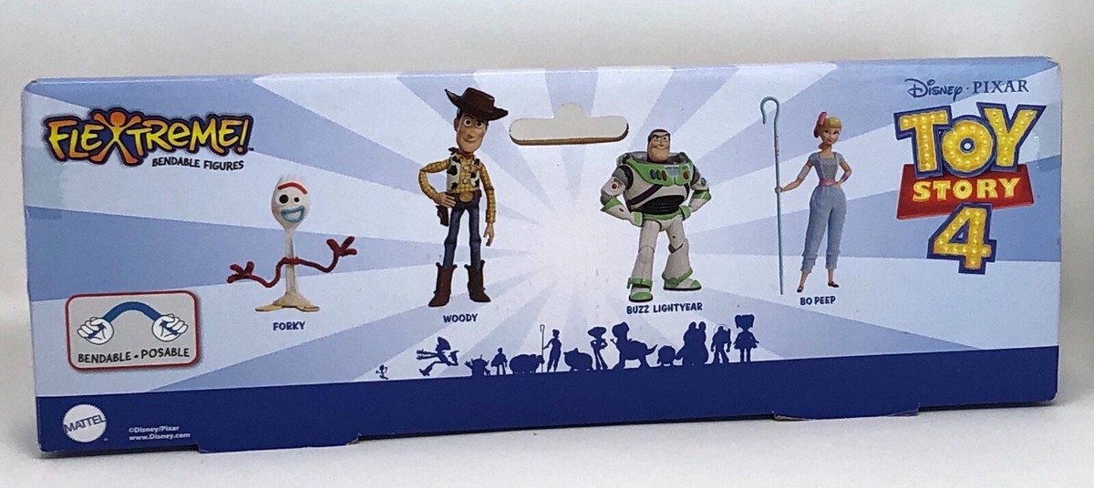 Disney Toy Story 4 - Bendable Figures Buzz Woody Bo Peep Forky set