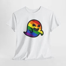 Gaysper Rainbow Ghost LGBT Unisex Tee, LGBTQ Pride Shirt, Rainbow Flag Symbol
