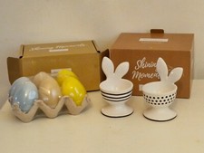 NEU Partylite Hasenohren Kerzenhalter & 6 x Eierkerzen Ostern