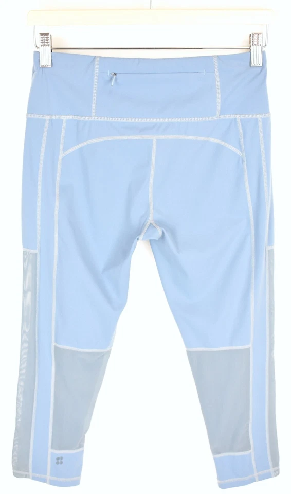 SWEATY BETTY Damen Capri Leggings S Stretch Sport Blau mit Tasche - Bild 4 von 4