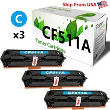 204A Cyan Toner Cartridge CF511A for M154nw 154a 180nw Printer 3-Pack 
