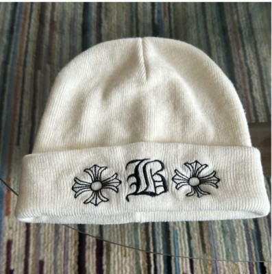 White Chrome Hearts x Bella Hadid beanie | eBay