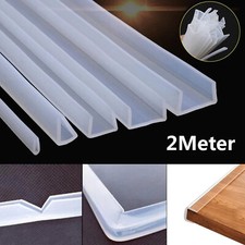 2M Flexible U Edging Trim Seal Shower Door Boot Edge Protector Strip Multi-Size