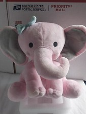Bedtime Originals Twinkle Toes Pink Elephant Plush Stuffed Animal Lovey 9" Toy