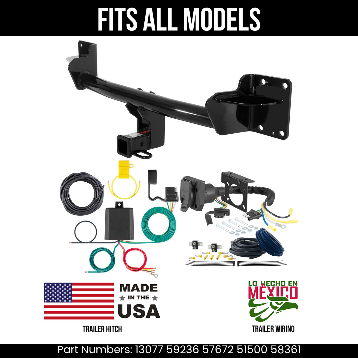※J For 07-18 BMW X5 Trailer Tow Hitch +7Pin Wiring Harness Kit