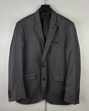 Hackett London Wool Blazer Button Grey Sport Suit Jacket Size 44 R L