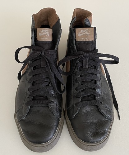 Nike SB Blazer Premium SE (384387-022) Talla 9 Cuero Negro Arcilla de Cacao - Imagen 2 de 8
