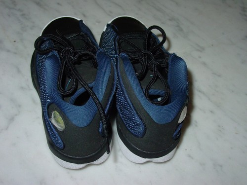 2021 Nike Air Jordan Retro 13 "Brave Blue" Black/White Toddler Shoes Size 10C - Picture 3 of 15