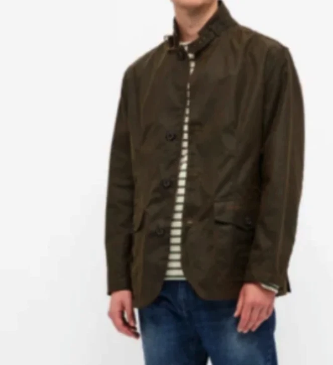 BARBOUR LUTZ Waxed Jacket Olive Rugged Sophistication MSRP$520 British Luxury image 18