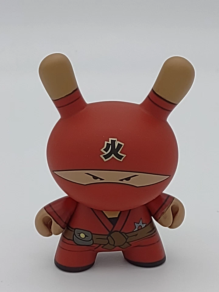 Kidrobot Dunny Gold Life Fire Clan Ninja 3" Figure Missing Accessory Huck Gee - Image 2 of 4