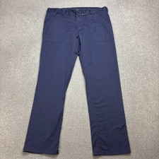 VINTAGE French Trousers Adult 38x32 Blue Workwear Chore Utility Canvas Men