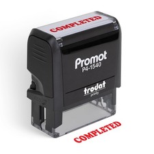 Promot Completed - Self Inking Rubber Stamp - Ink 9/16 inches x 1-1/2