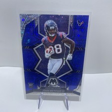 2022 Panini Mosaic Blue Sparkle Prizm /75 John Metchie III #317 Rookie RC 