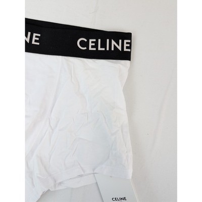 k*k様 CELINE ホワイト ボクサーショーツ S Celine Boxer Shorts Celine Logo in White Brand New with Tags Size