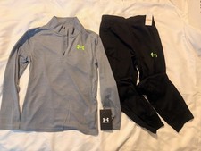 Under Armour Quarter Zip Tech and Pants Set Little Boys size 7. NWT
