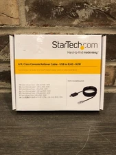StarTech 6ft Cisco USB Console Cable, M/M USB to RJ45 Rollover Cable, Black