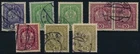 Austria 1916 8pcs THICK PAPER! ANK 185y, 186y, 188y, 194y, used Kw:1110,-