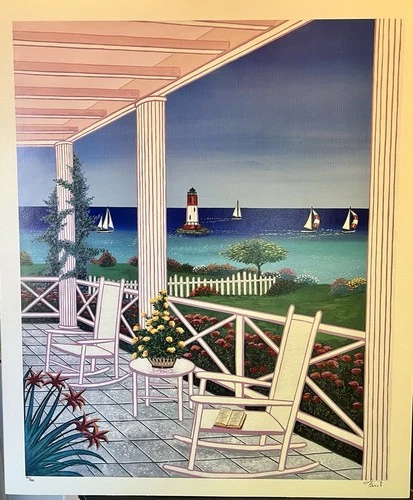 Fanch Ledan “Cape Cod Lighthouse” Serigraph Signed 811/950 