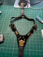 Black  Leather Dog Harness  Medium To large Size Adjustable Used