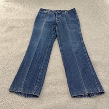 Vintage Calvin Klein Mens 34x29 Blue Denim Straight Leg Jeans Talon 42 Zipper