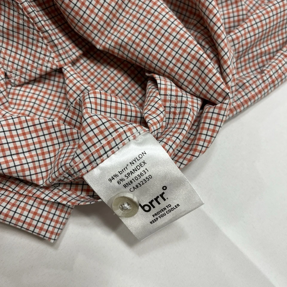 Simms Burnt Orange Multicolor Brrr Nylon Outdoor Fishing Button Up Shirt XL - Image 3 of 4